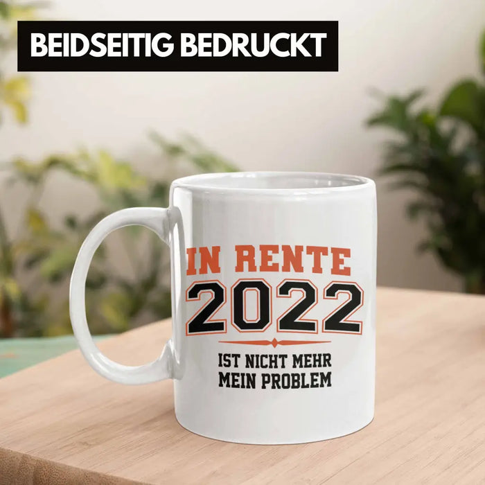 Renter 2022 Tasse Ruhestand Geschenk Rente für Mann Frau Lustig Renteneintritt Abschied Rentnerin Spruch Weiß Trendation