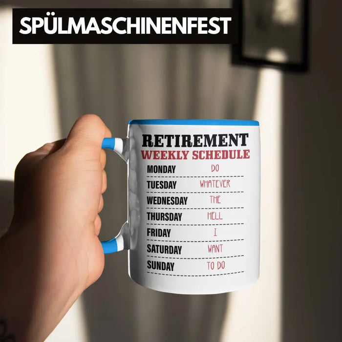 - Renter Tasse Ruhestand Geschenk Rente für Mann Frau Lustig Renteneintritt Abschied Rentnerin Sprüche Blau Trendation