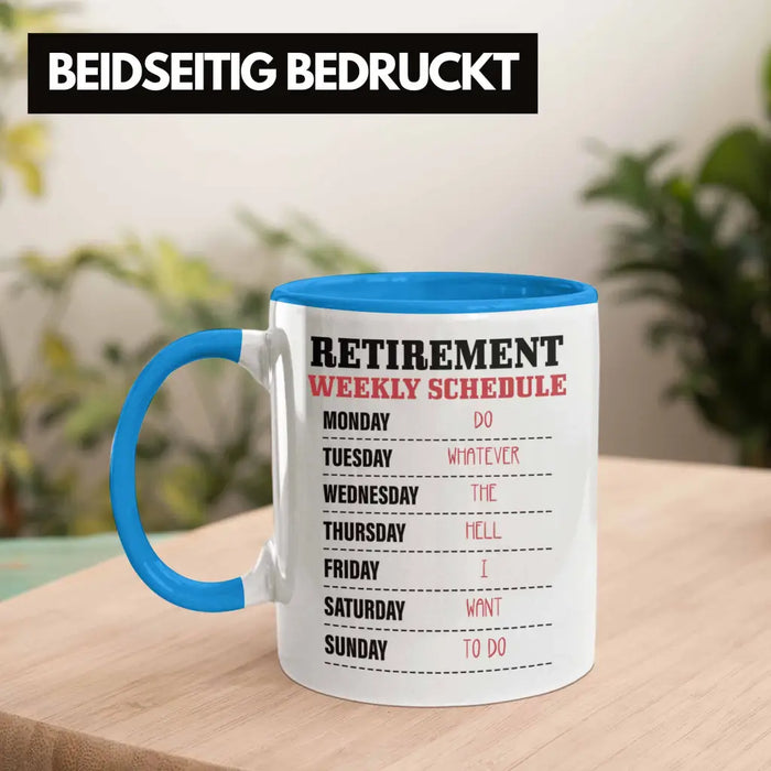 - Renter Tasse Ruhestand Geschenk Rente für Mann Frau Lustig Renteneintritt Abschied Rentnerin Sprüche Blau Trendation