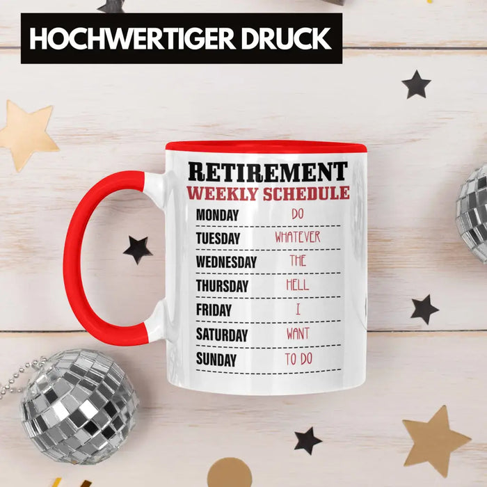 - Renter Tasse Ruhestand Geschenk Rente für Mann Frau Lustig Renteneintritt Abschied Rentnerin Sprüche Rot Trendation