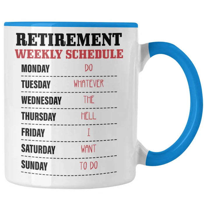 - Renter Tasse Ruhestand Geschenk Rente für Mann Frau Lustig Renteneintritt Abschied Rentnerin Sprüche Blau Trendation