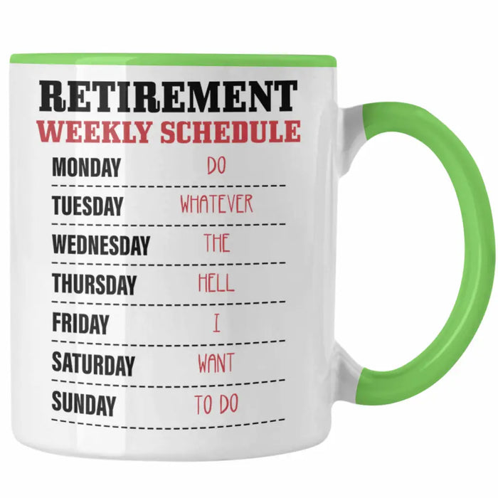- Renter Tasse Ruhestand Geschenk Rente für Mann Frau Lustig Renteneintritt Abschied Rentnerin Sprüche Grün Trendation