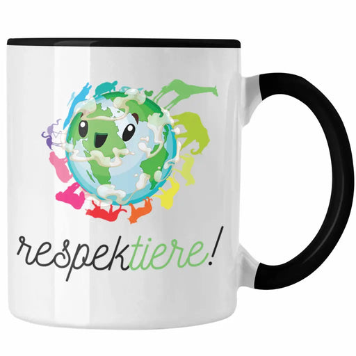 Respek-Tiere Tierschutz Tasse Veganer Geschenk Vegan Vegetarier Geschenkidee Tierschutz Trendation
