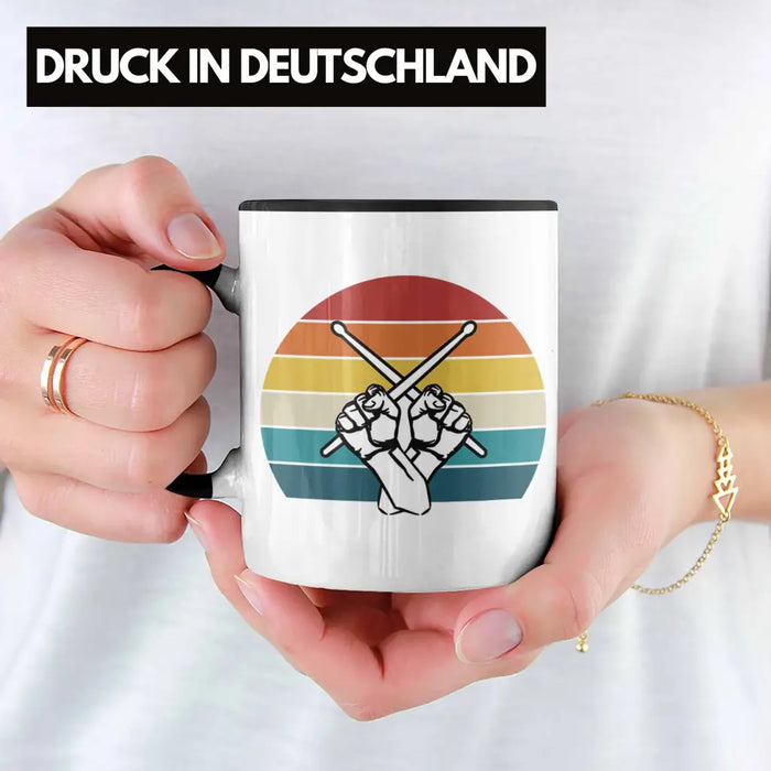 Retro Schlagzeug-Spieler Geschenk Tasse Grafik für Schlagzeuger Trendation