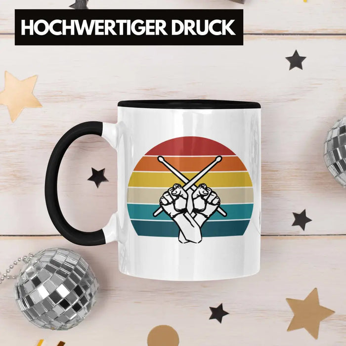 Retro Schlagzeug-Spieler Geschenk Tasse Grafik für Schlagzeuger Trendation