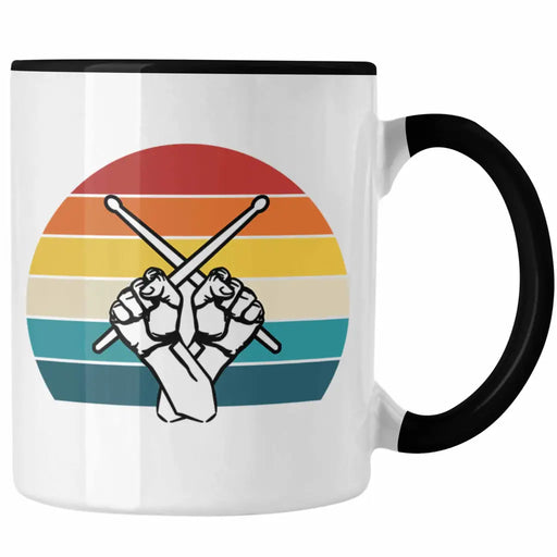 Retro Schlagzeug-Spieler Geschenk Tasse Grafik für Schlagzeuger Trendation