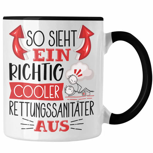 Rettungssanitäter Tasse Geschenk So Sieht Ein RIchtig Cooler Rettungssanitäter Aus Geschenkidee Lustiger Spruch Geburtstag Becher Kaffeetasse Trendation
