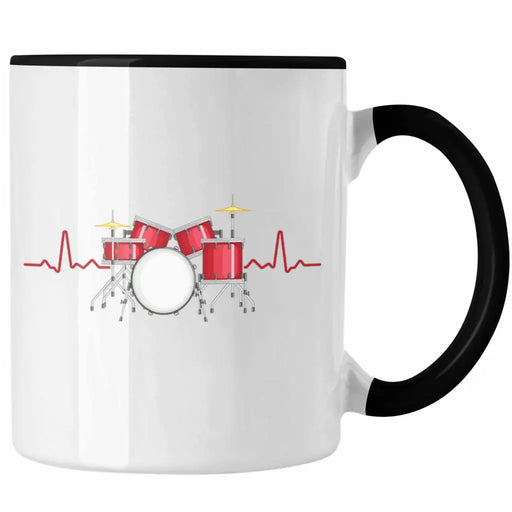 Schlagzeug-Spieler Herzschlag Tasse Geschenk Männer Kinder Geschenkidee Geburtstag Weihnachten Trendation