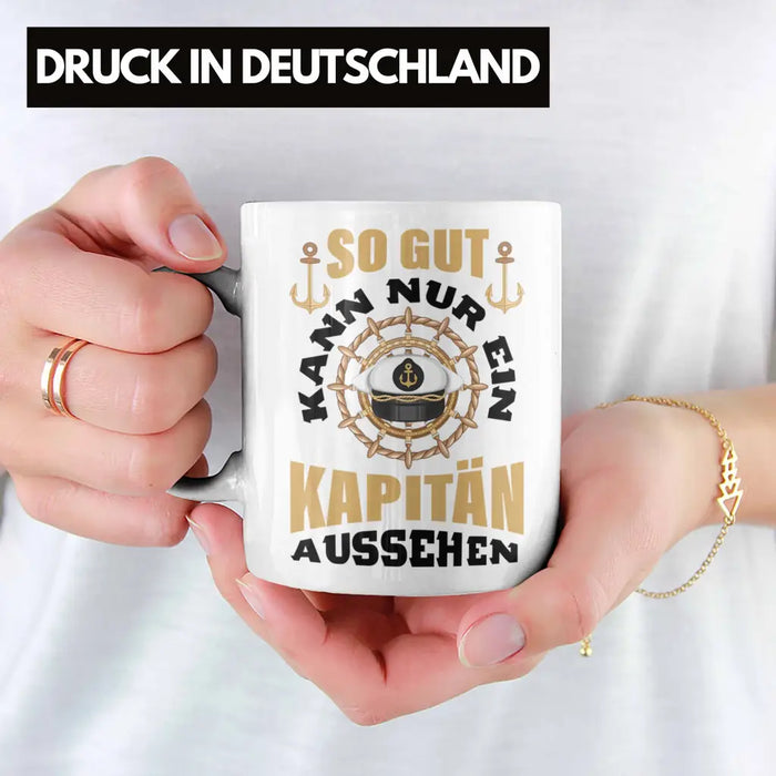 Segeln Geschenk Tasse Segler Geschenkidee Segelboot Kapitän Kaffeetasse Kaffeebecher So Gut Kann Nur Ein Kapitän Aussehen Weiß Trendation