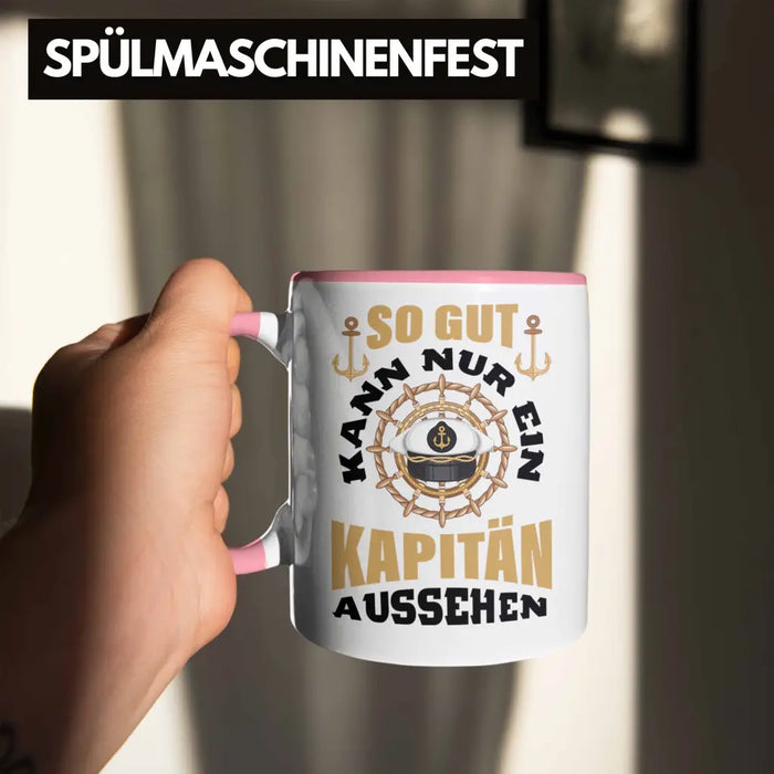 Segeln Geschenk Tasse Segler Geschenkidee Segelboot Kapitän Kaffeetasse Kaffeebecher So Gut Kann Nur Ein Kapitän Aussehen Rosa Trendation