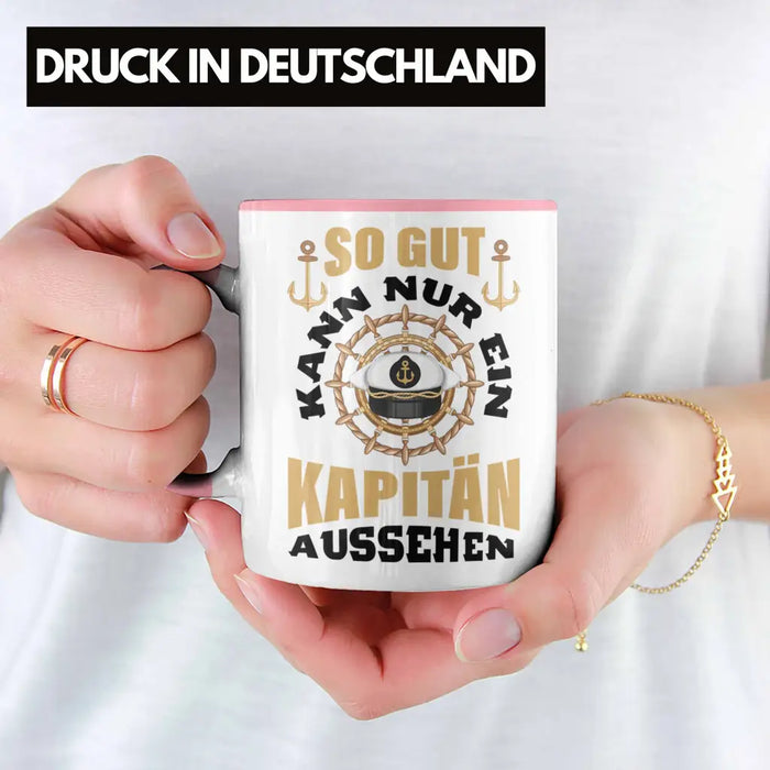 Segeln Geschenk Tasse Segler Geschenkidee Segelboot Kapitän Kaffeetasse Kaffeebecher So Gut Kann Nur Ein Kapitän Aussehen Rosa Trendation