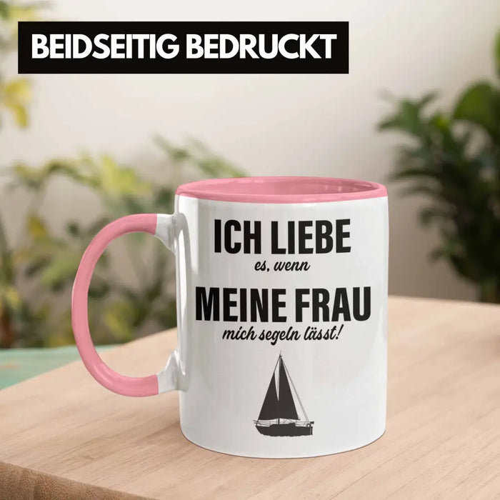 Segeln Geschenk Tasse Segler Geschenkidee Segelmboot Kapitän Kaffeetasse Kaffeebecher Rosa Trendation