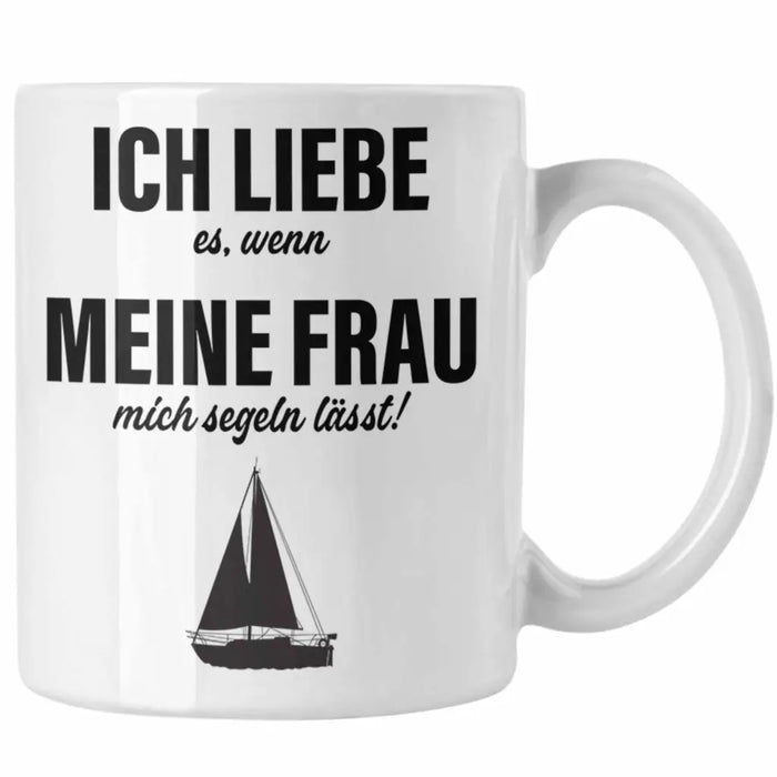Segeln Geschenk Tasse Segler Geschenkidee Segelmboot Kapitän Kaffeetasse Kaffeebecher Weiß Trendation