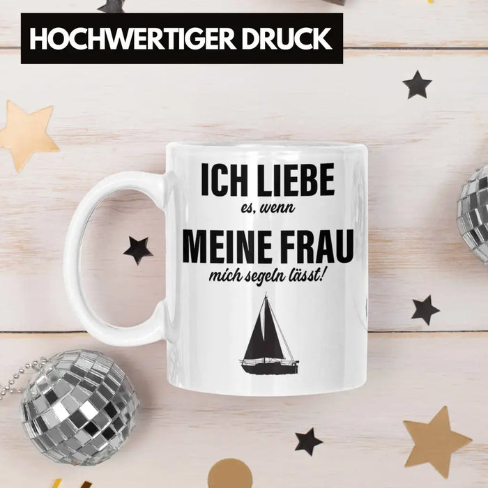 Segeln Geschenk Tasse Segler Geschenkidee Segelmboot Kapitän Kaffeetasse Kaffeebecher Weiß Trendation