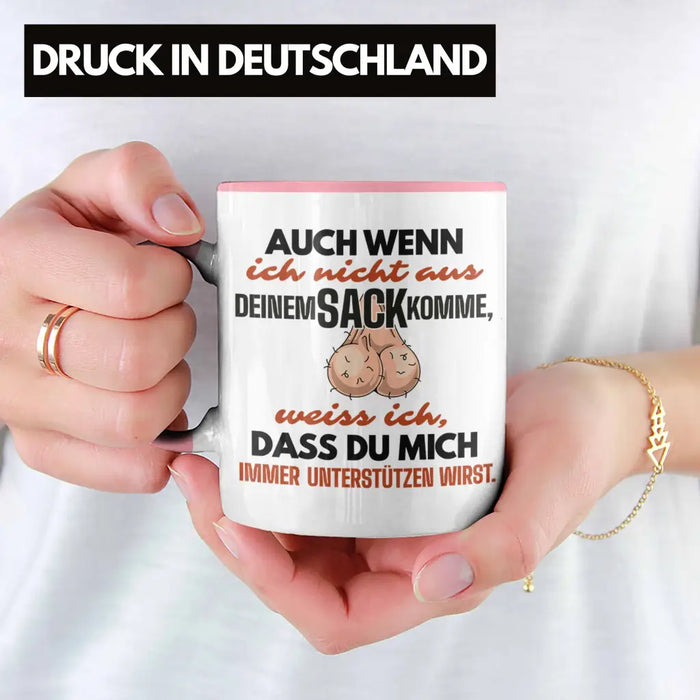 Stiefvater Geschenk Tasse Vatertag Lustiger Spruch Auch Wenn Ich Nicht Aus Deinem Sack Komme Geschenkidee Stiefpapa Rosa Trendation
