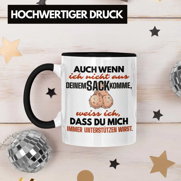 Stiefvater Geschenk Tasse Vatertag Lustiger Spruch Auch Wenn Ich Nicht Aus Deinem Sack Komme Geschenkidee Stiefpapa Trendation
