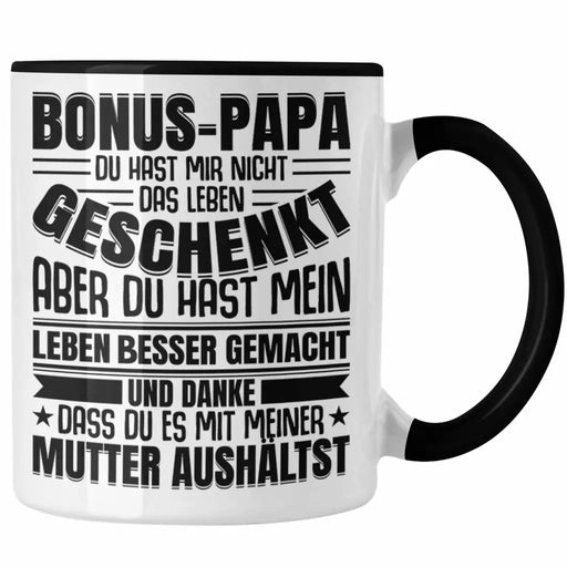 Stiefvater Geschenk Tasse Vatertag Lustiger Spruch Bonus Geschenkidee Stiefpapa Trendation