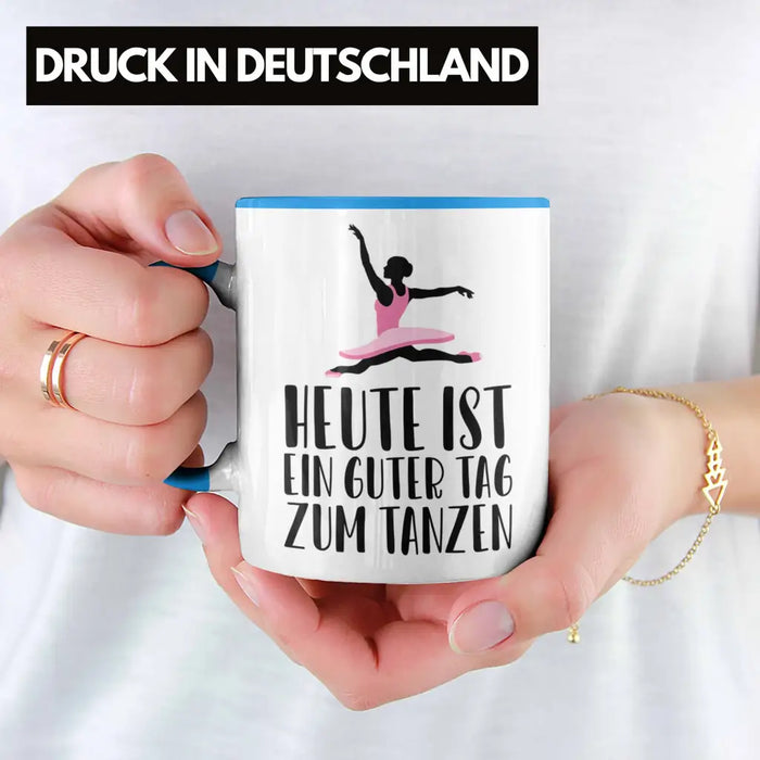 Tanzen Tasse Geschenk Tänzerin Geschenkideen Mädchen Frau Kinder Spruch Tanz-Lehrer Lehrerin Blau Trendation