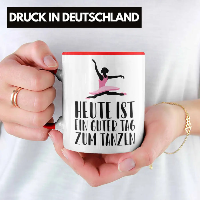 Tanzen Tasse Geschenk Tänzerin Geschenkideen Mädchen Frau Kinder Spruch Tanz-Lehrer Lehrerin Rot Trendation