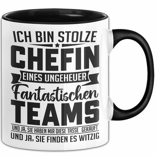 Ich Bin Stolze Chefin Eines Ungeheuer Fantastischen Teams Tasse Geschenk Für Beste Chefin Trendation