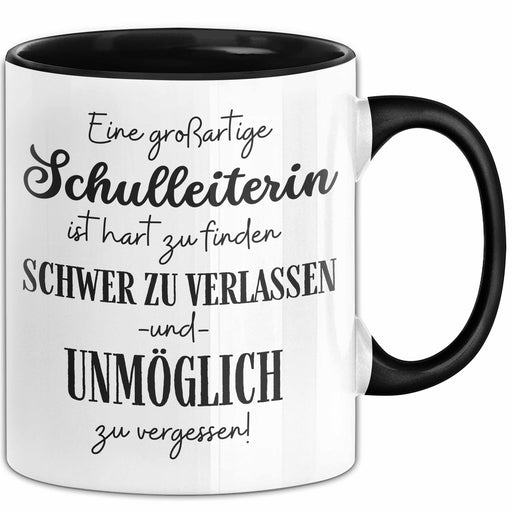 Schulleiterin Abschied Geschenk Tasse Abschiedsgeschenk für Schulleiterin Hart Zu Finden Schwer Zu Verlassen Trendation