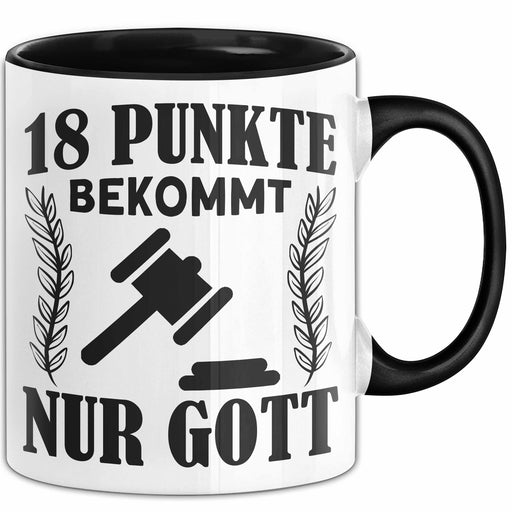 Jura Tasse Geschenk Anwalt Richter 18 Punkte Bekommt Nur Gott Geschenkidee Juristen Kaffee-Becher Trendation