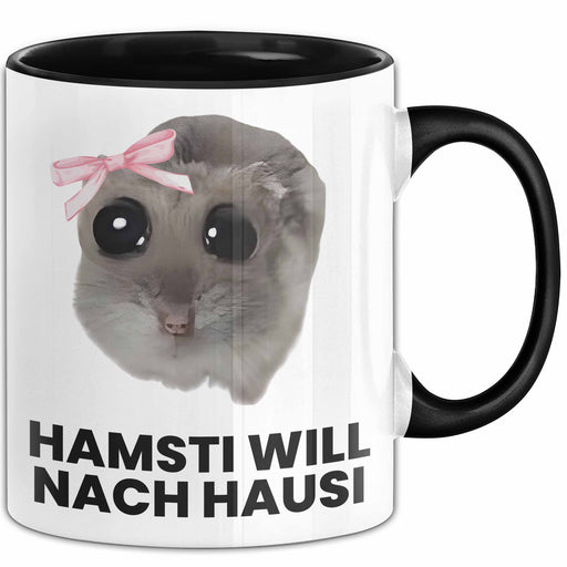 Sad Hamster Meme Lustige Tasse Hamsti Trauriger Hamster Büro Kaffee-Becher Hamsti Will Nach Hausi Trendation