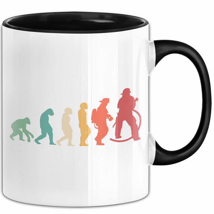 Feuerwehrmann Tasse Geschenk Evolution Geschenkidee Freiwillige Feuerwehr Trendation