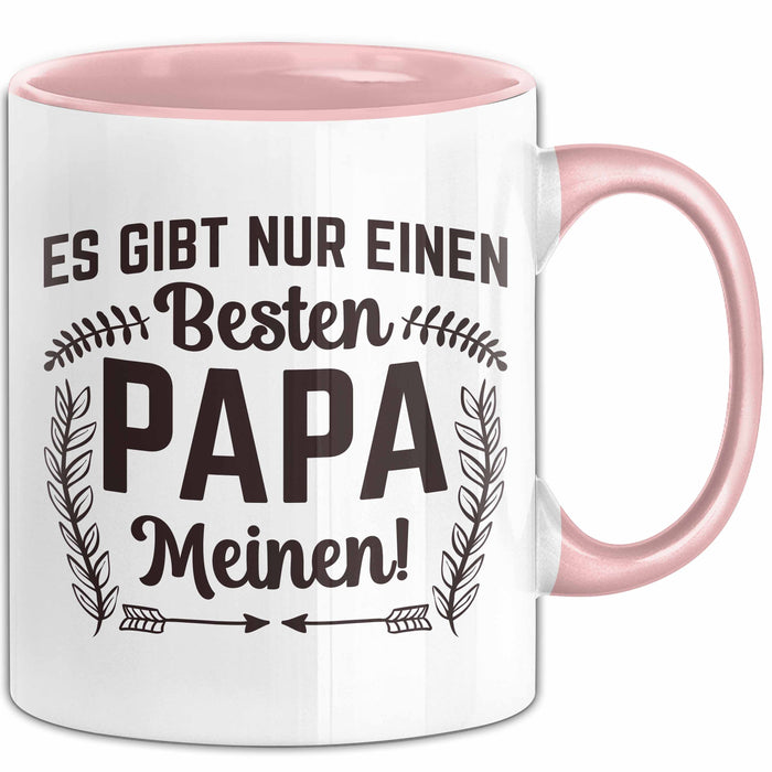 Papa Tasse Geschenk Zum Vatertag Es Gibt Nur Einen Besten Papa Meinen Kaffee-Becher Rosa Trendation