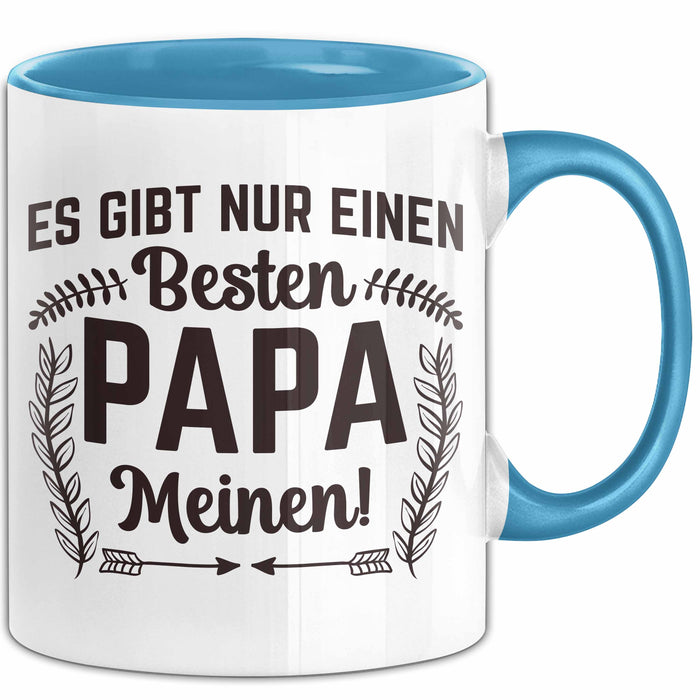 Papa Tasse Geschenk Zum Vatertag Es Gibt Nur Einen Besten Papa Meinen Kaffee-Becher Blau Trendation