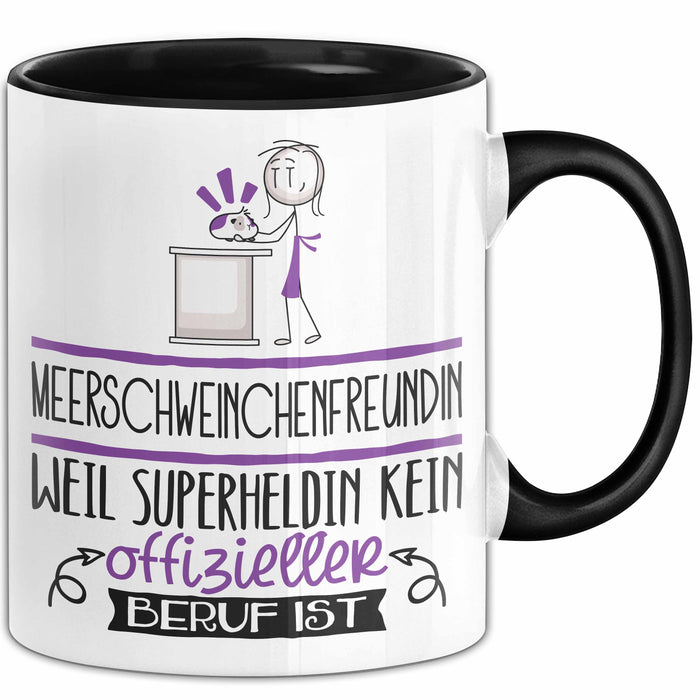Meerschweinchenfreundin Geschenk Tasse Lustiger Spruch Meerschweinchenfreundin Weil Superheldin Kein Offizieller Beruf Ist Geschenkidee Trendation