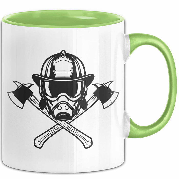 Feuerwehrmann Tasse Geschenk Feuerwehr Geschenkidee Freiwillig Grün Trendation