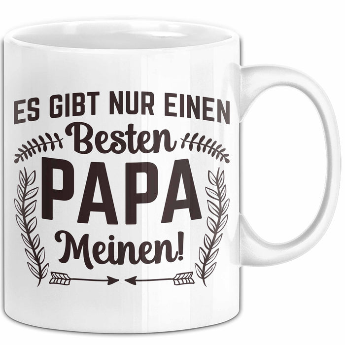 Papa Tasse Geschenk Zum Vatertag Es Gibt Nur Einen Besten Papa Meinen Kaffee-Becher Weiß Trendation