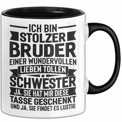 Bruder Geschenk Tasse Lustig Geschenkidee Für Besten Bruder Trendation