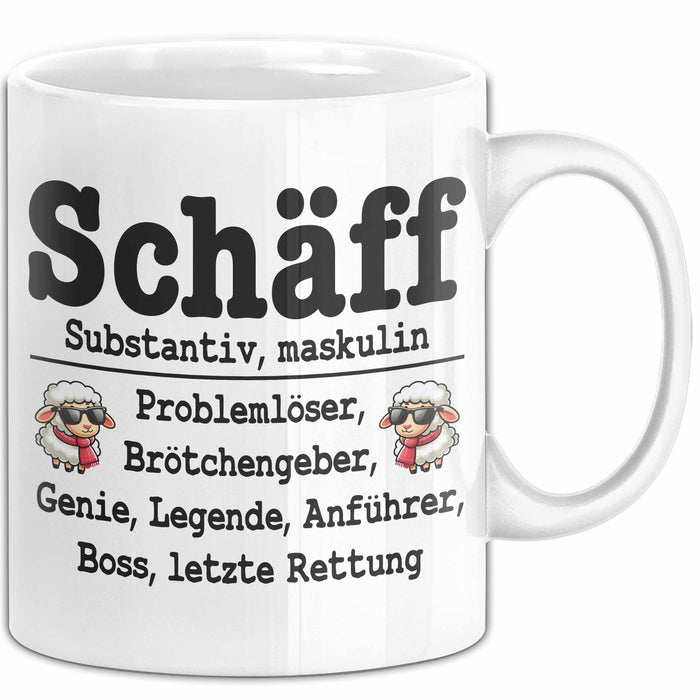 Chef Tasse Geschenk Schäff Geschenkidee Für De Besten Chef Kaffee-Becher Weiß Trendation