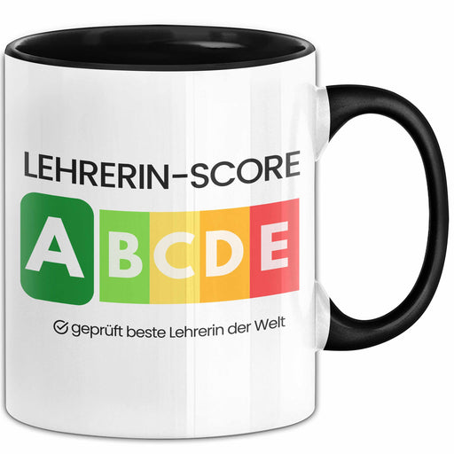 Lehrerin-Score Tasse Geschenk Beste Lehrerin Der Welt Abschied Witz Abschiedsgeschenk Klassenlehrerin Trendation