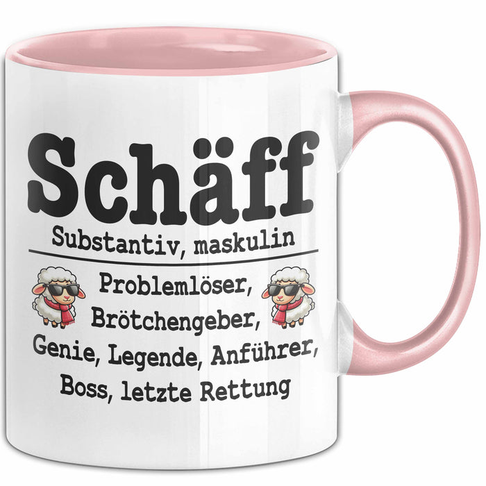 Chef Tasse Geschenk Schäff Geschenkidee Für De Besten Chef Kaffee-Becher Rosa Trendation