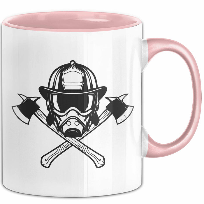 Feuerwehrmann Tasse Geschenk Feuerwehr Geschenkidee Freiwillig Rosa Trendation