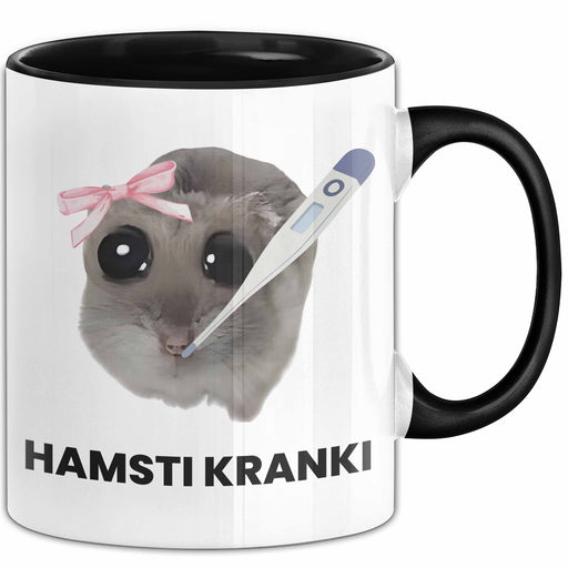 Sad Hamster Meme Lustige Tasse Hamsti Trauriger Hamster Büro Kaffee-Becher Hamsti Kranki Trendation