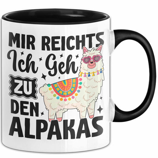 Mir Reichts Ich Geh Zu Den Alpakas Tasse Geschenk Für Llama Alpaka Liebhaber Kaffee-Becher Trendation