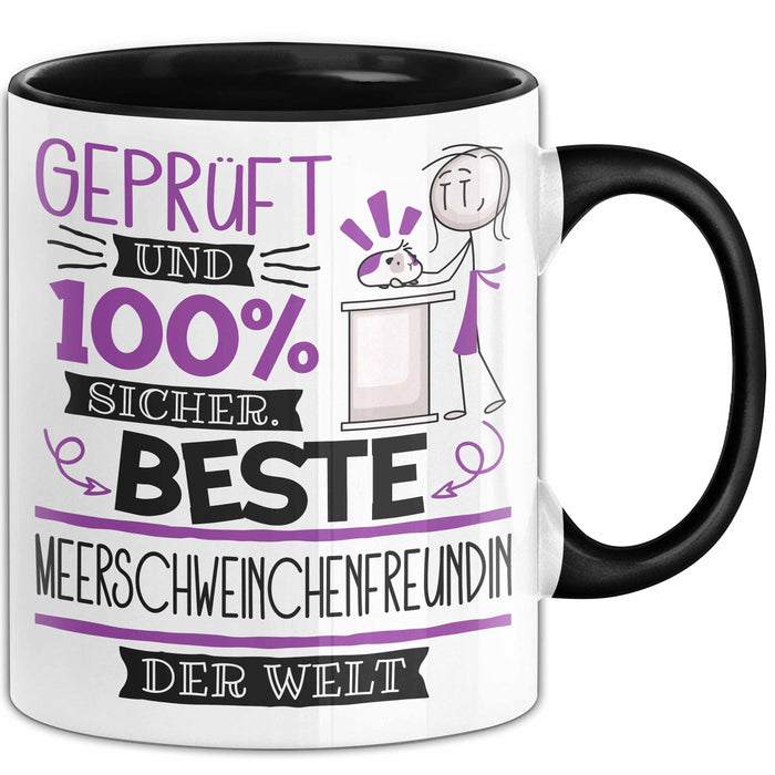 Beste Meerschweinchenfreundin Der Welt Tasse Geschenk für Eine Meerschweinchenfreundin Geprüft Und Sicher Geschenkidee Geburtstag Weihnachten Trendation
