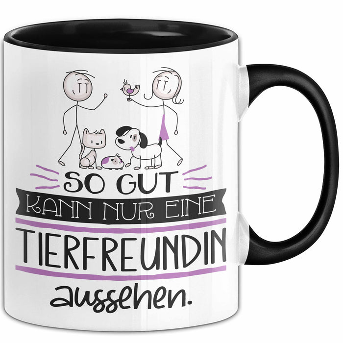 Tierfreundin Geschenk Tasse So Gut Kann Nur Eine Tierfreundin Aussehen Geschenkidee Geburtstag Weihnachten Lustig Trendation