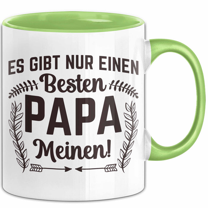 Papa Tasse Geschenk Zum Vatertag Es Gibt Nur Einen Besten Papa Meinen Kaffee-Becher Grün Trendation