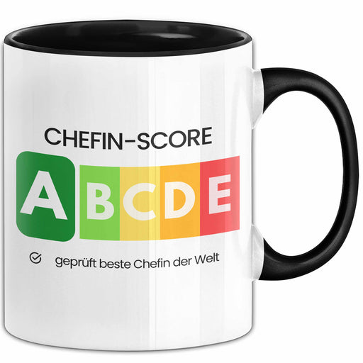 Chefin-Score Tasse Geschenk Beste Chefin Der Welt Abschied Witz Abschiedsgeschenk Trendation