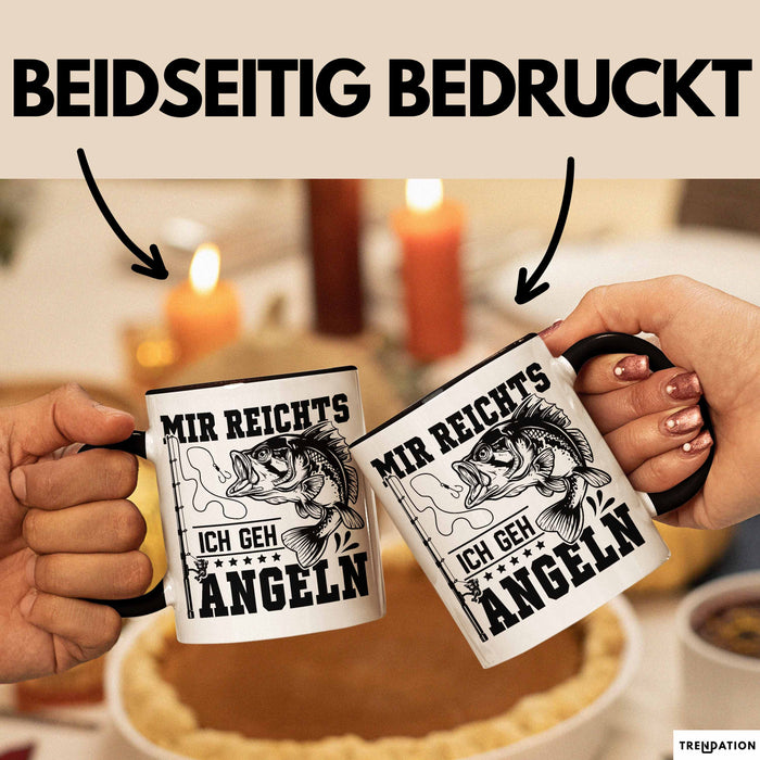 Mir Reichts Ich Geh Angeln Tasse Geschenk Für Angler Kaffee-Becher Trendation