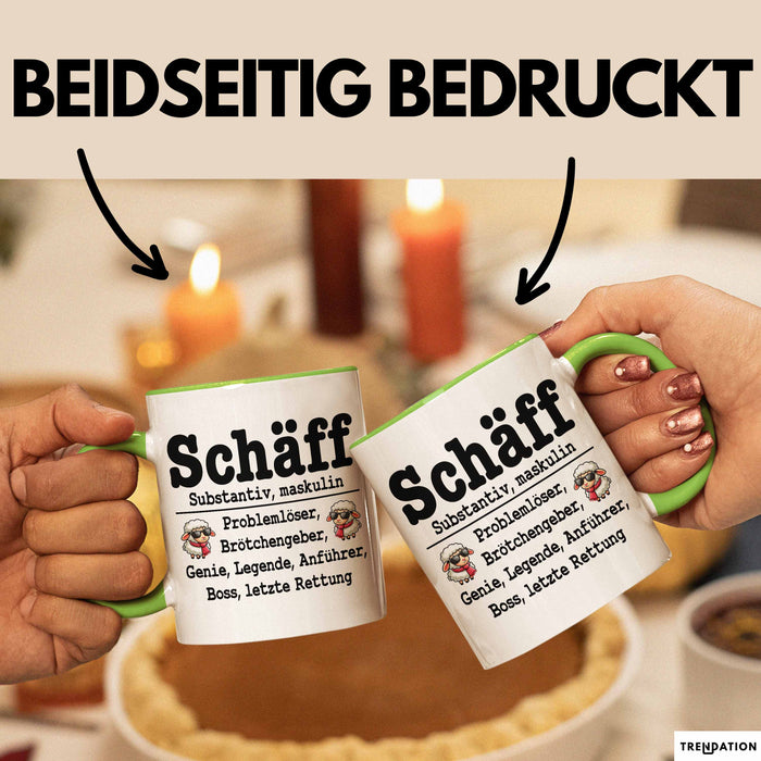 Chef Tasse Geschenk Schäff Geschenkidee Für De Besten Chef Kaffee-Becher Grün Trendation