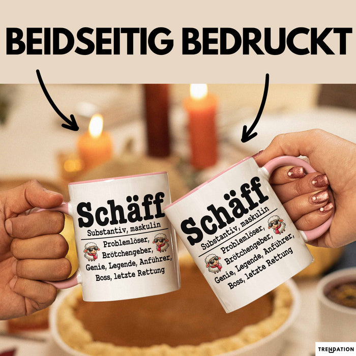 Chef Tasse Geschenk Schäff Geschenkidee Für De Besten Chef Kaffee-Becher Rosa Trendation
