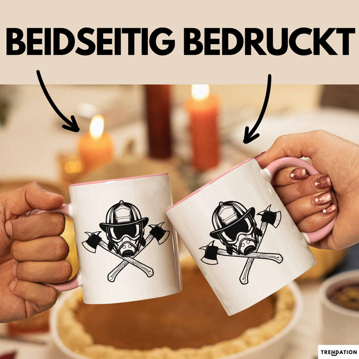Feuerwehrmann Tasse Geschenk Feuerwehr Geschenkidee Freiwillig Rosa Trendation