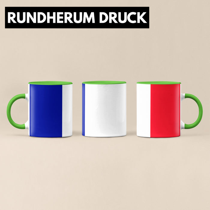 Frankreich Flagge Tasse Geschenk Fußball-Fans Europa 3D Alloverprint Grün Trendation