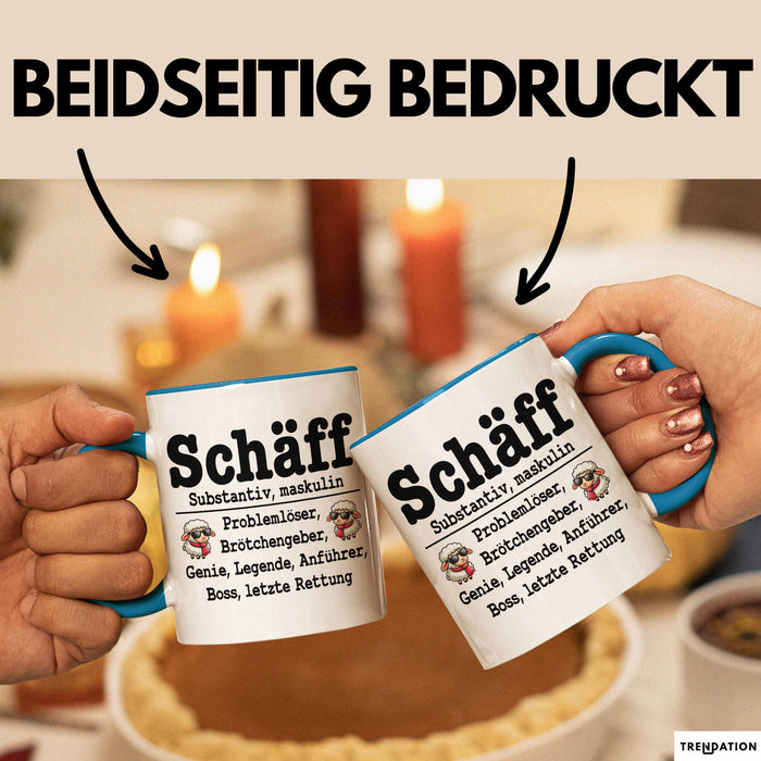 Chef Tasse Geschenk Schäff Geschenkidee Für De Besten Chef Kaffee-Becher Blau Trendation